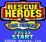 Rescue Heroes - Fire Frenzy (USA) Title Screen
